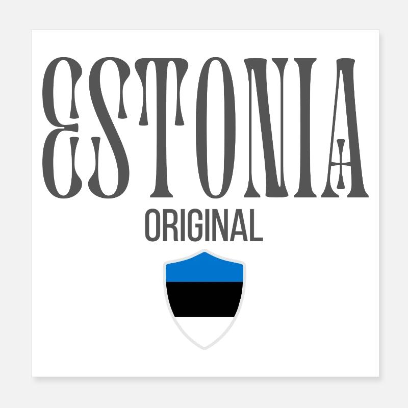 Estonian pride, minimalist sleek design Poster 8" x 8" (20x20 cm)