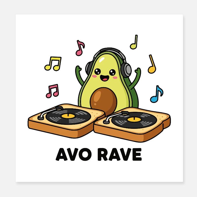 DJ Avocat Poster 20 x 20 cm