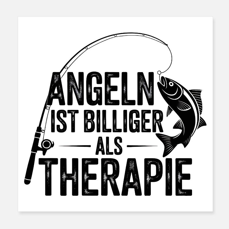 Cadeau de pêcheur Idée cadeau parfaite Poster 20 x 20 cm