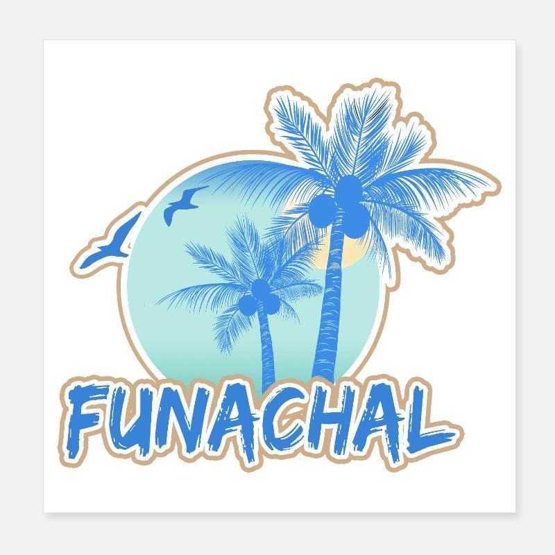 Funachal Holidays Poster 8" x 8" (20x20 cm)