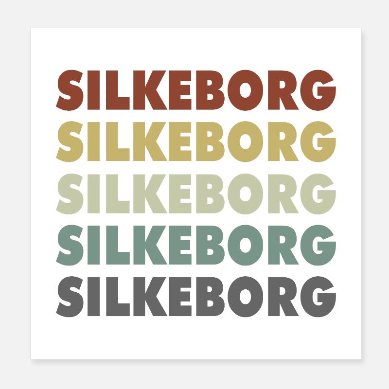 Silkeborg - Denmark - Denmark - Scandinavia Poster 8" x 8" (20x20 cm)