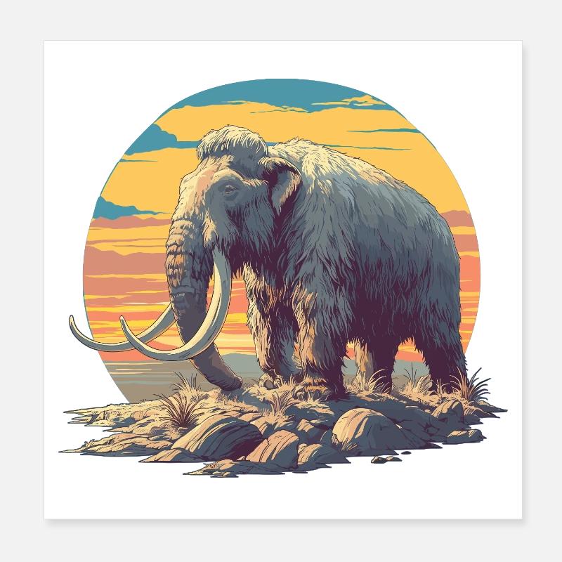 Mammuts Mammut Poster 20x20 cm