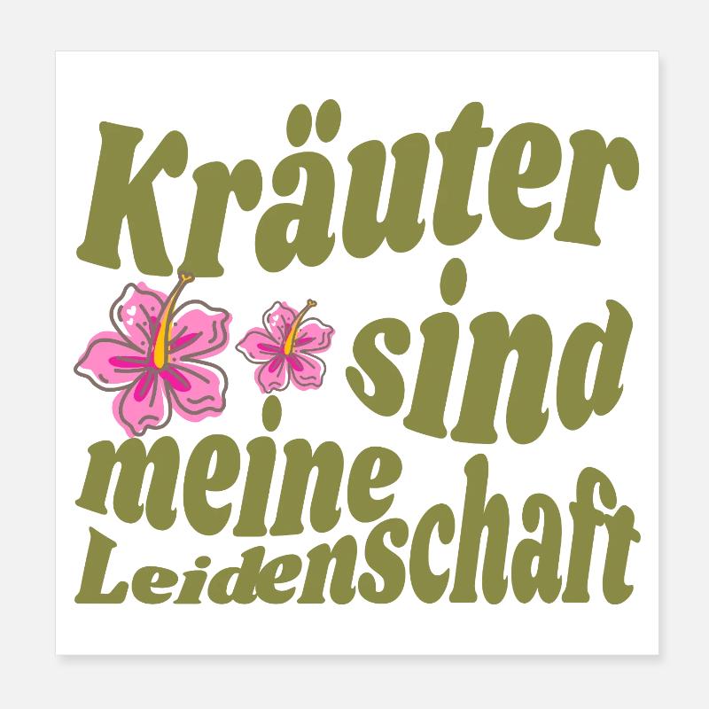 Magical herb design for real herb witches Poster 8" x 8" (20x20 cm)