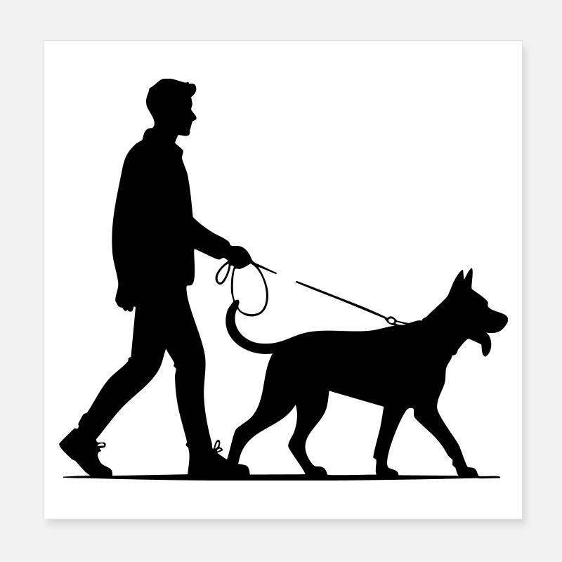Hund Poster 20x20 cm
