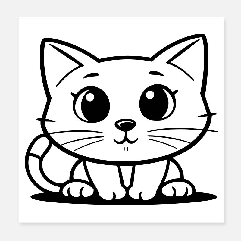 Mitternachts-Emblem-Silhouette Poster 20x20 cm