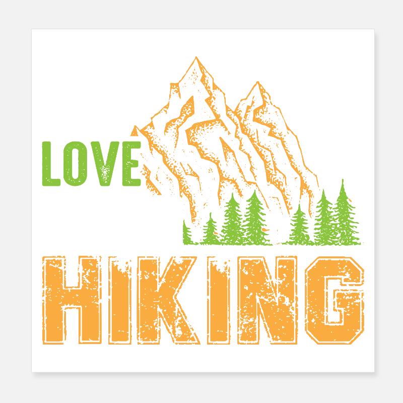 Wandern Poster 20x20 cm