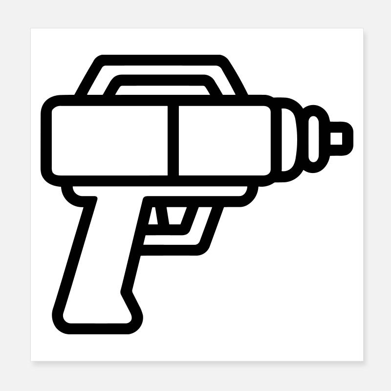 Water Gun Poster 8" x 8" (20x20 cm)