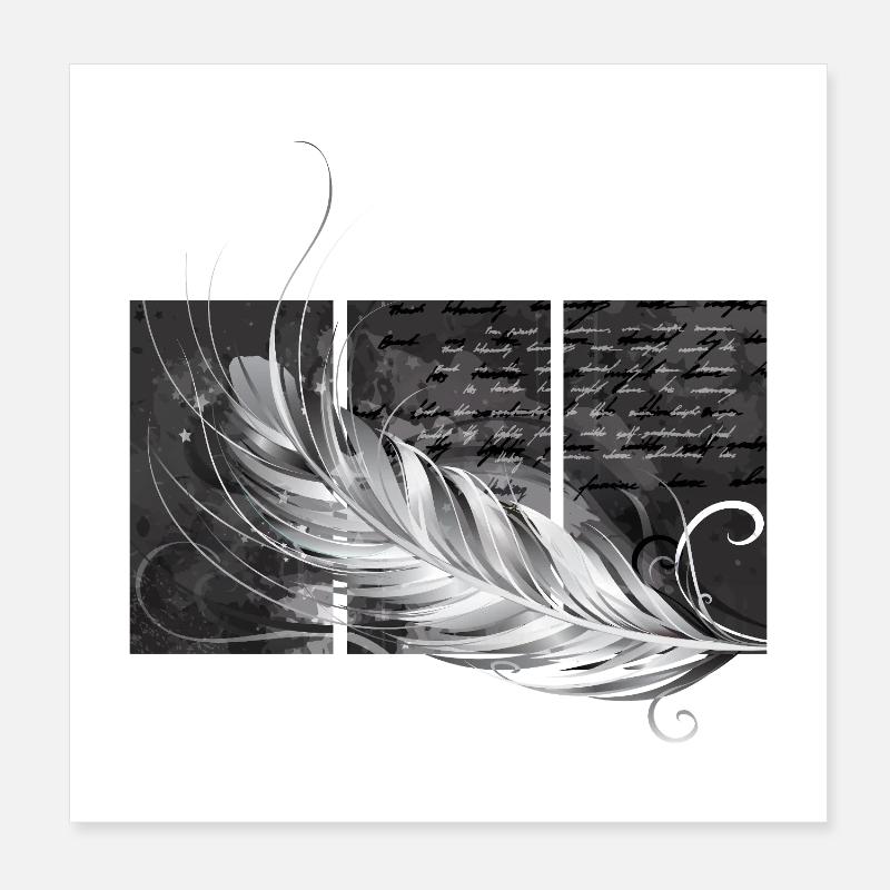 Plume Triptyque Poster 20 x 20 cm