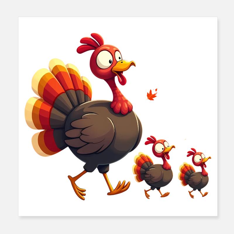 Bébé dinde de Thanksgiving Poster 20 x 20 cm