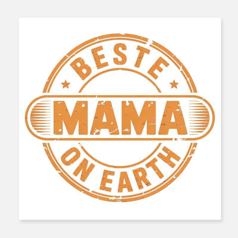 Beste Mama Muttertag - Poster 20x20 cm - Weiß
