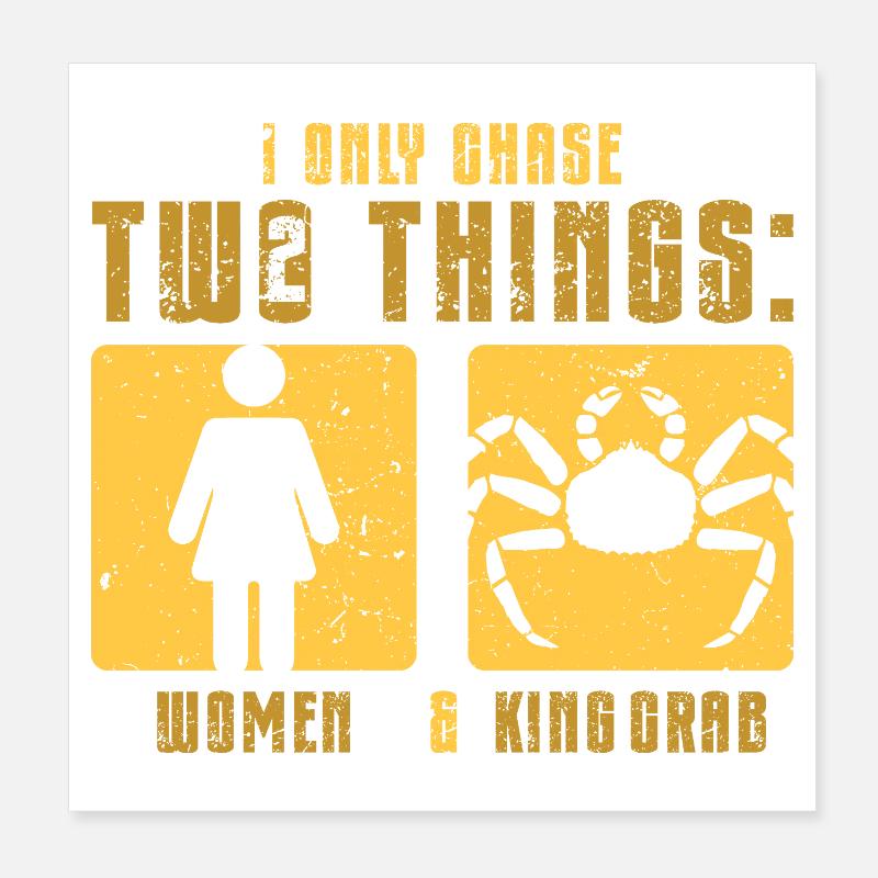 Alaska King Crab Poster 8" x 8" (20x20 cm)