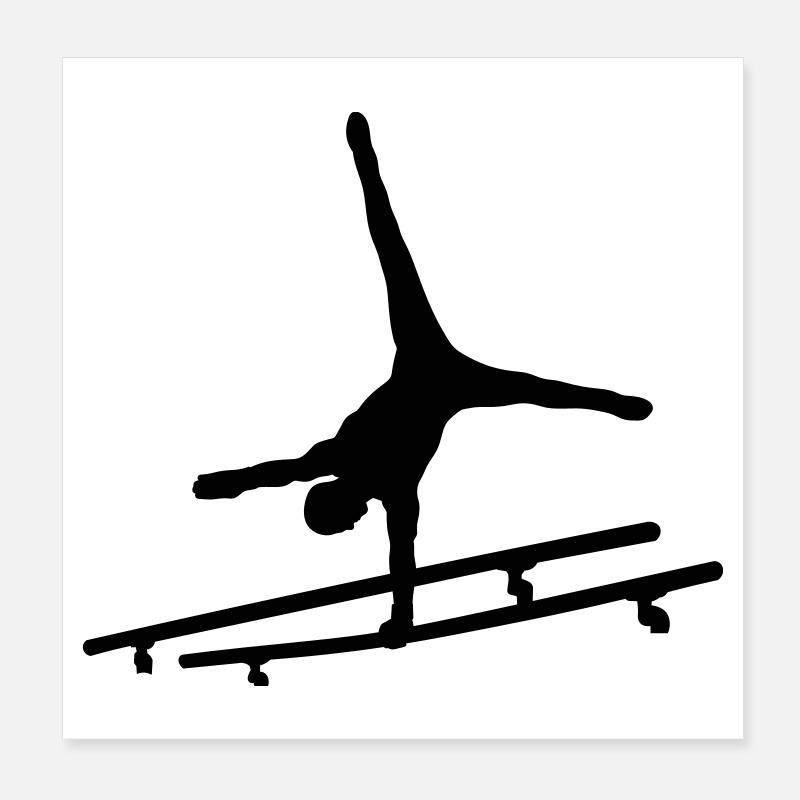 Gymnastik Poster 20x20 cm