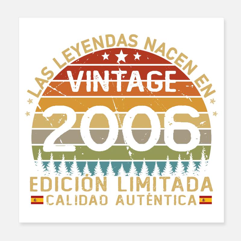 Né en 2006, 20 ans Poster 20 x 20 cm