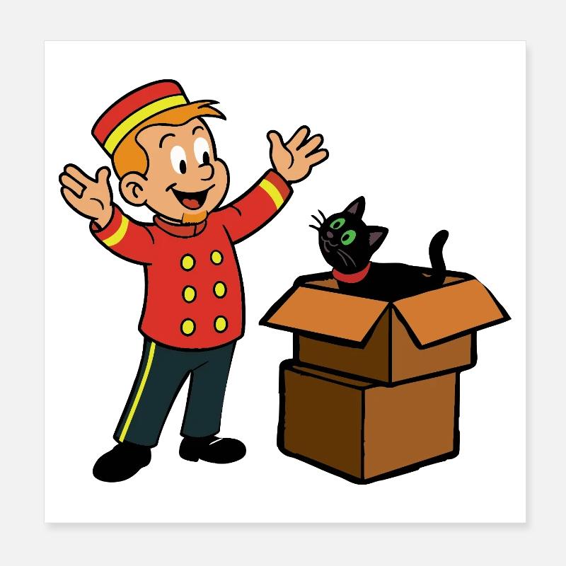 Franky & Meeko boxes Poster 8" x 8" (20x20 cm)