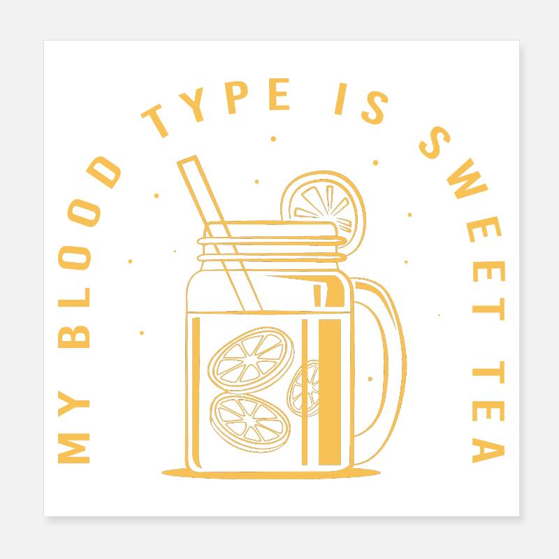 Chai Tee Thé sucré Poster 20 x 20 cm
