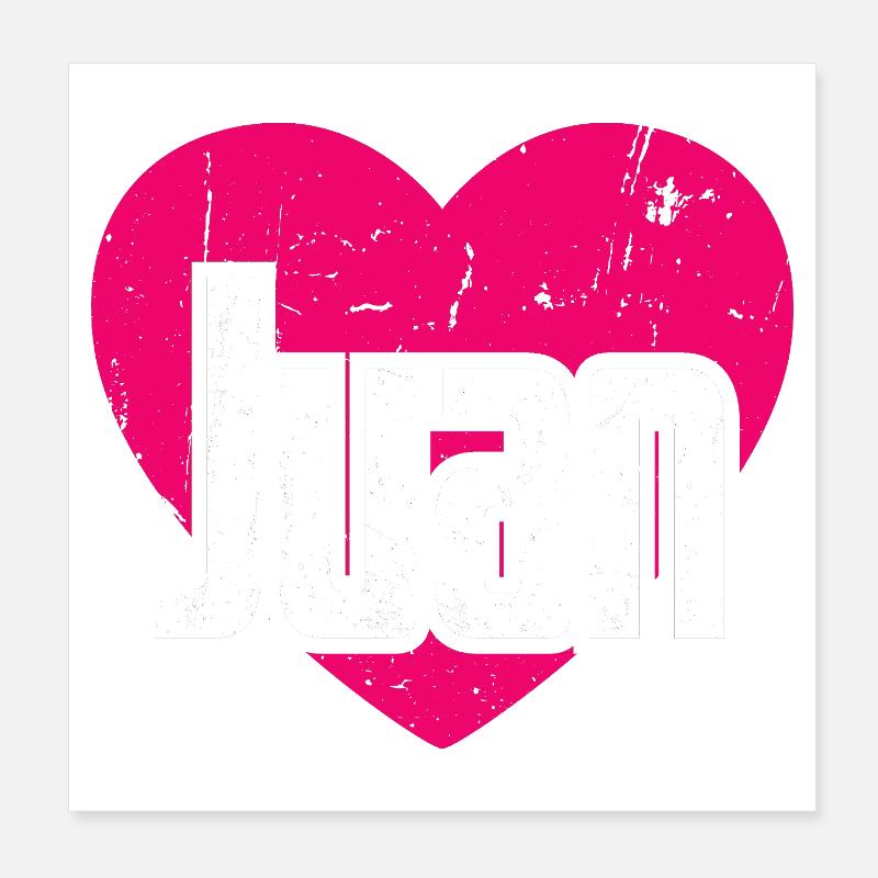 J’aime Ivan Coeur Rose J’aime Ivan Poster 20 x 20 cm