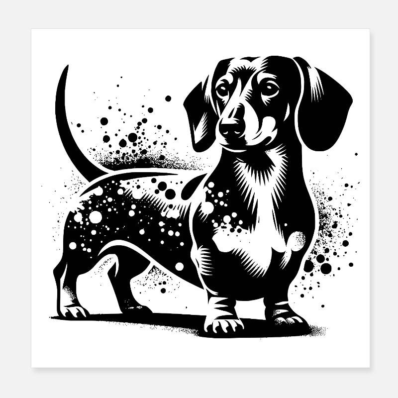 Dackel Poster 20x20 cm
