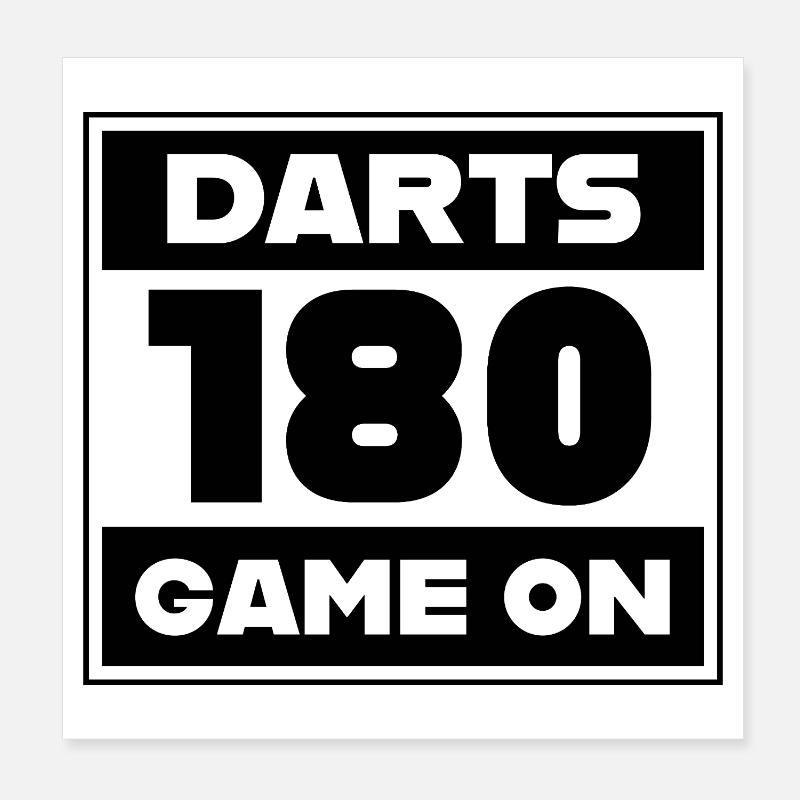 Dart, Darts_Startnummer Poster 20 x 20 cm