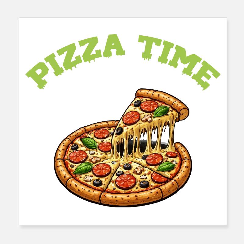 Pizza Time Poster 20 x 20 cm