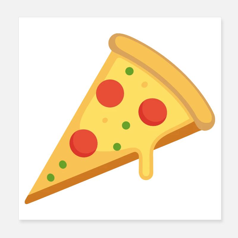 tranche de pizza Poster 20 x 20 cm