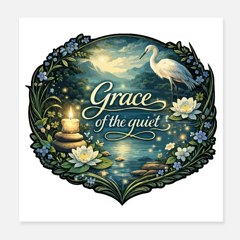 Gnade der Stille Poster 20x20 cm