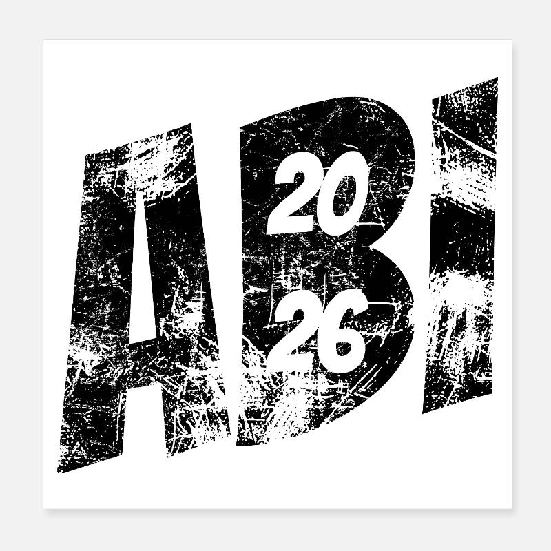 Abi 2026 - Abitur - Geschenk Poster 20x20 cm