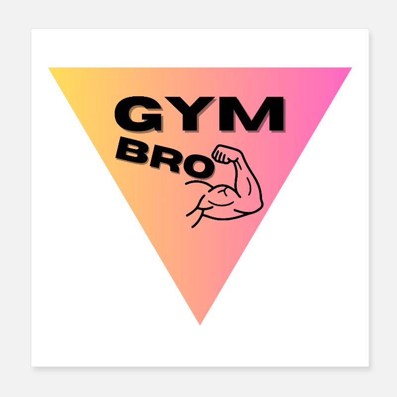 Muscle Logo Triangle Poster 20 x 20 cm