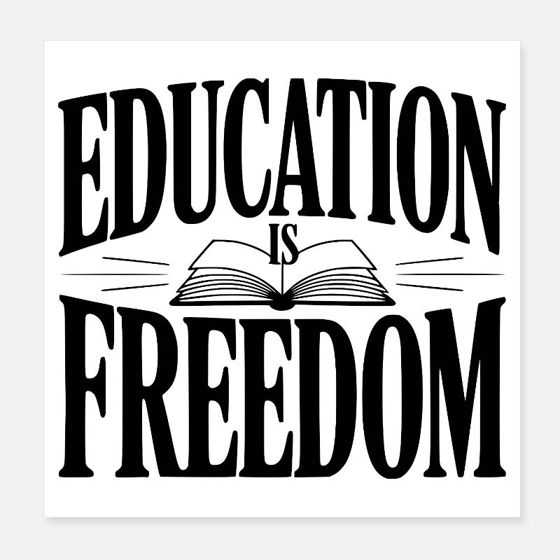Bildung ist Freiheit Poster 20x20 cm