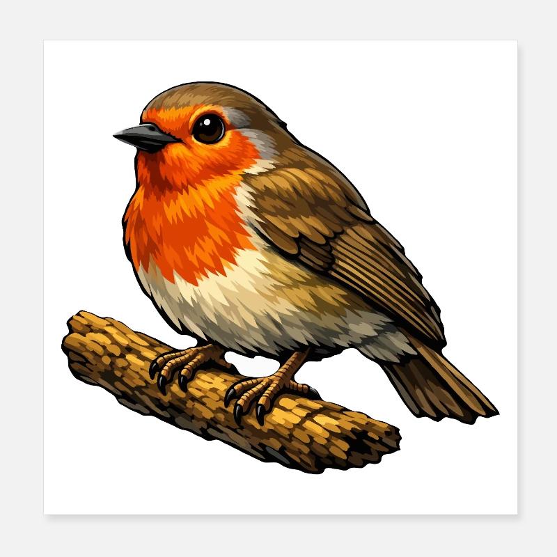 Robin dans le dessin animé de la tribu Poster 20 x 20 cm