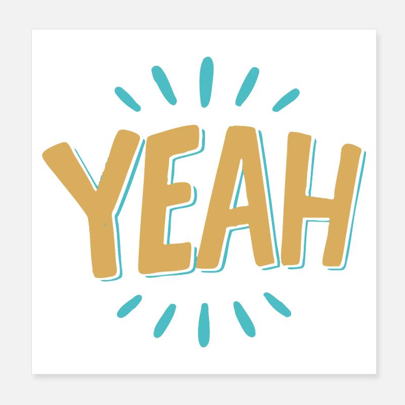 Yeah Burst Graphic Tee Poster 20x20 cm