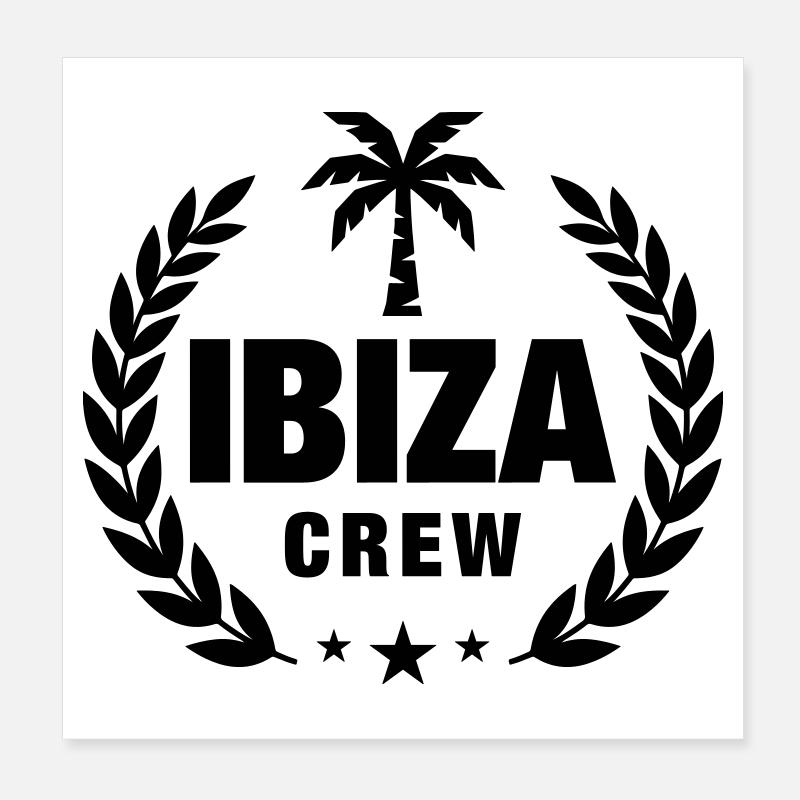 Ibiza Crew Poster 20x20 cm
