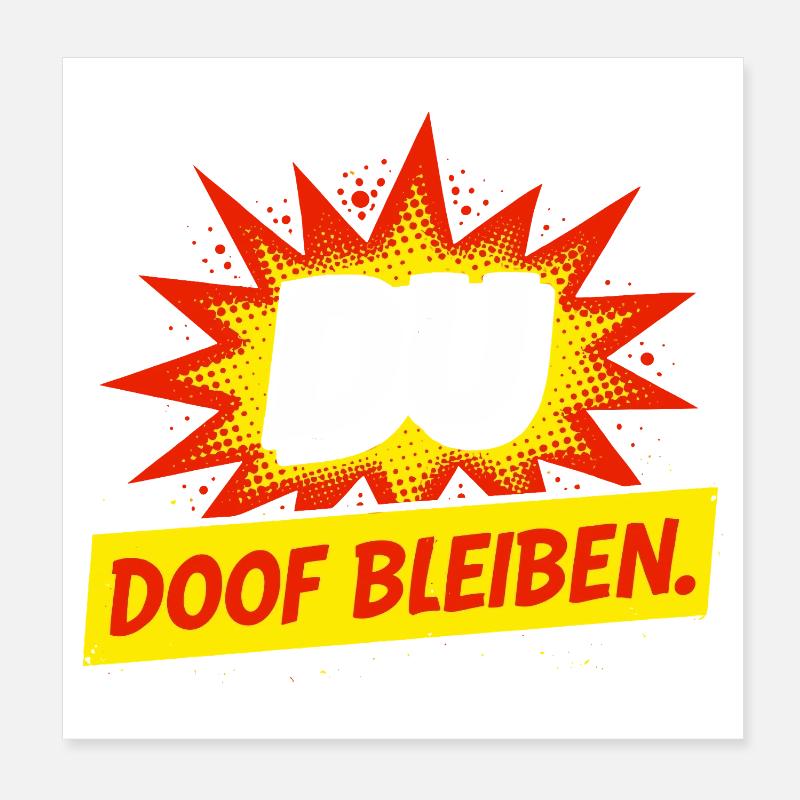 Freches Comic Spruch Shirt Poster 20x20 cm