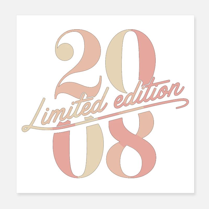 2008 Limited Edition Birthday Poster 8" x 8" (20x20 cm)