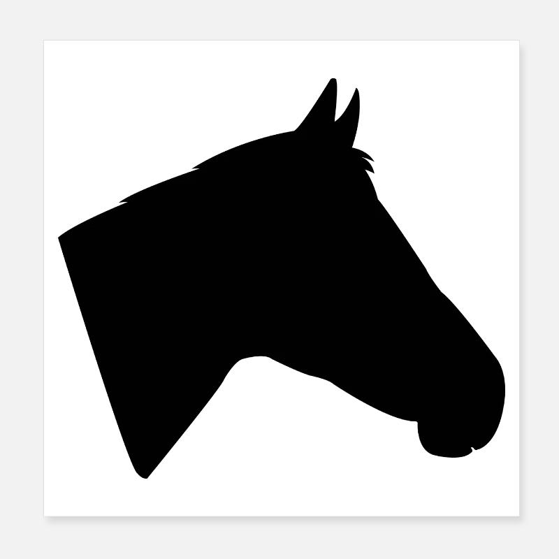 Tête de cheval Poster 20 x 20 cm
