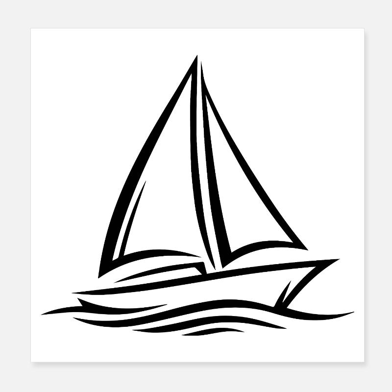 Voilier Poster 20 x 20 cm