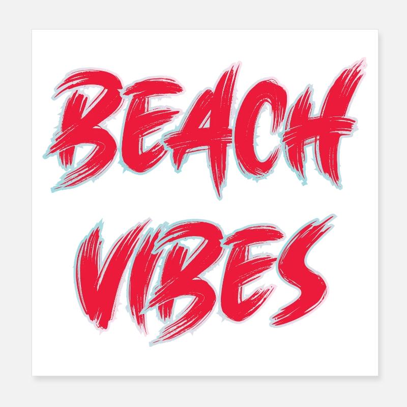 Beach Vibes Poster 8" x 8" (20x20 cm)