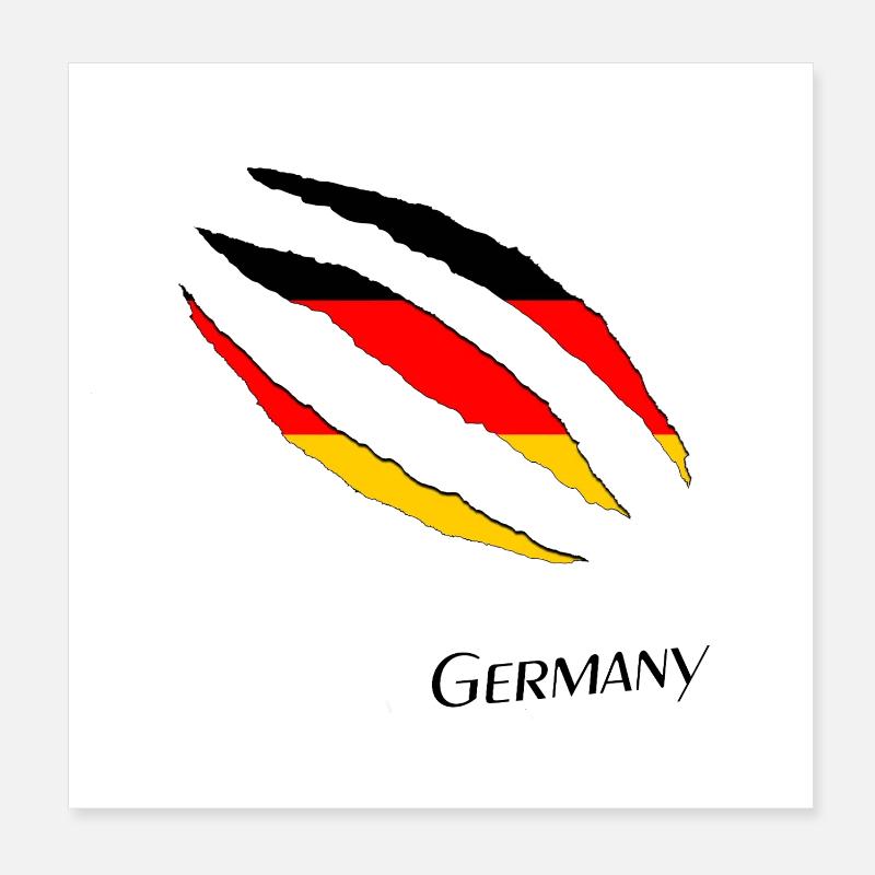 Germany Germany Flag Poster 8" x 8" (20x20 cm)