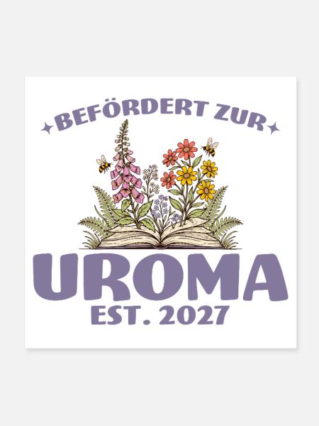 Befördert Zur Uroma 2027 Schwangerschaft Geschenk - Poster 20x20 cm - Weiß - Vorne