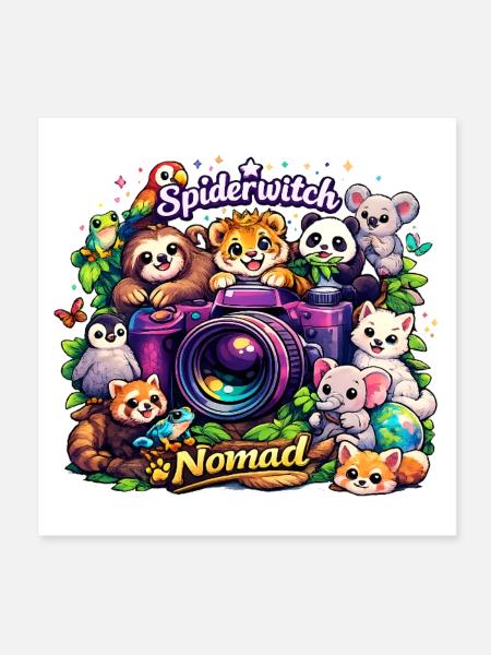 Foto Animals - Poster 20x20 cm - Weiß - Vorne