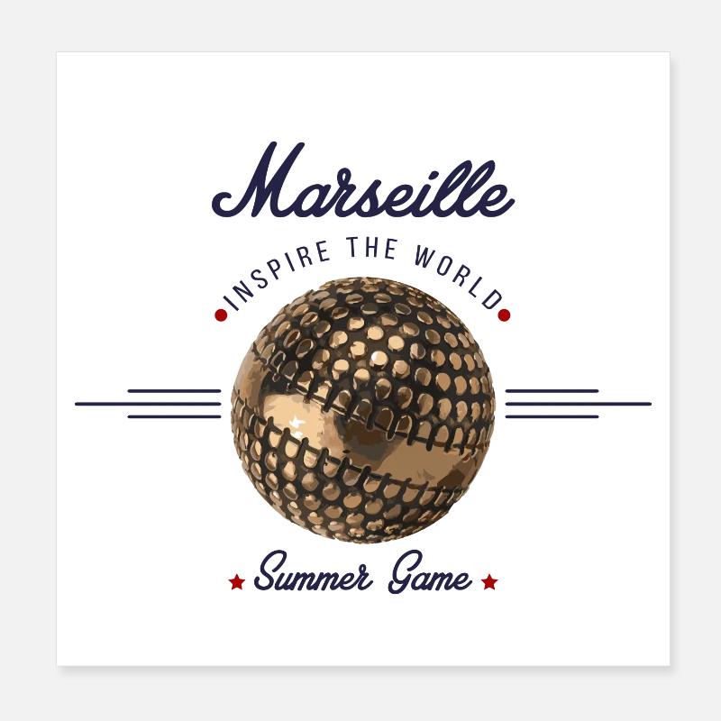 Marseille Inspire le Monde Poster 20 x 20 cm