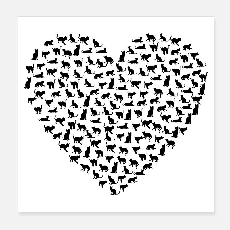 cat Poster 8" x 8" (20x20 cm)