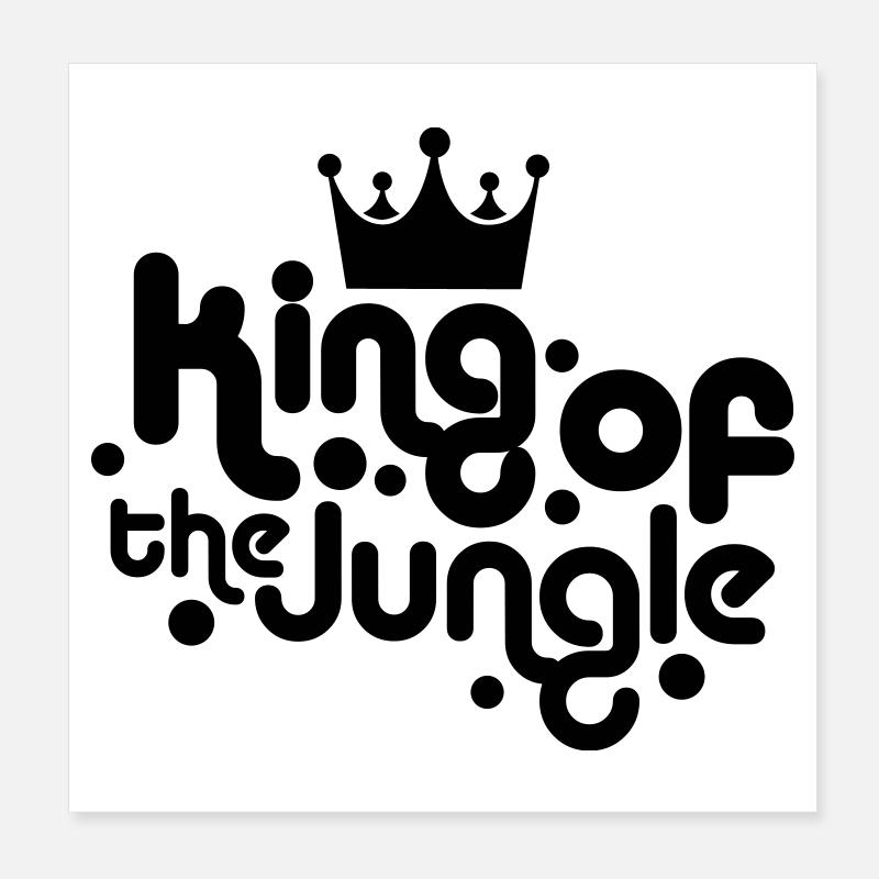 roi de la jungle Poster 20 x 20 cm