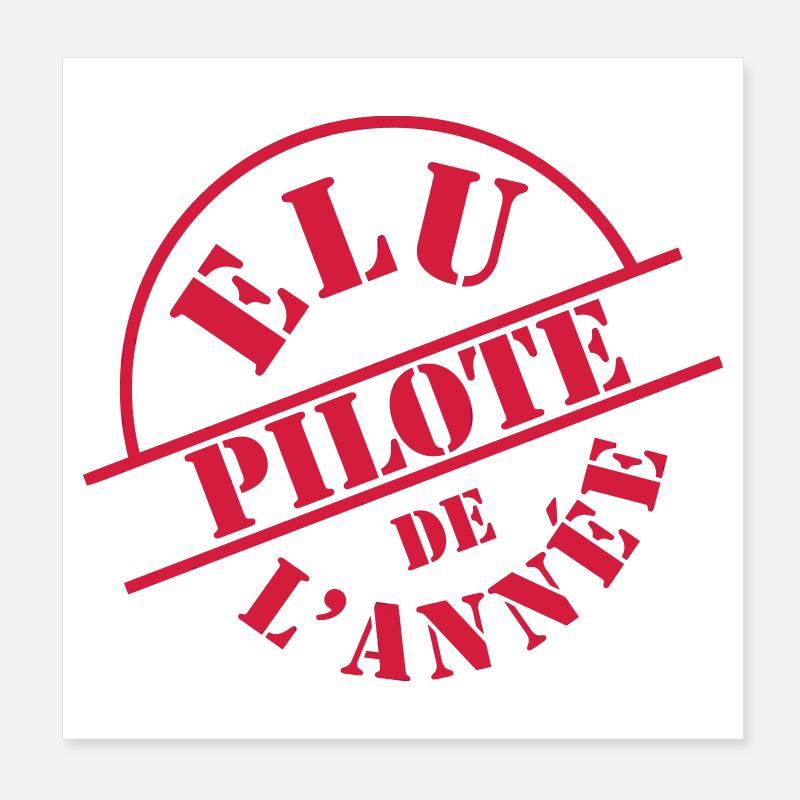 Pilote de l'année Poster 20 x 20 cm