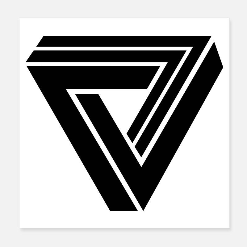 Dreieck Poster 20x20 cm