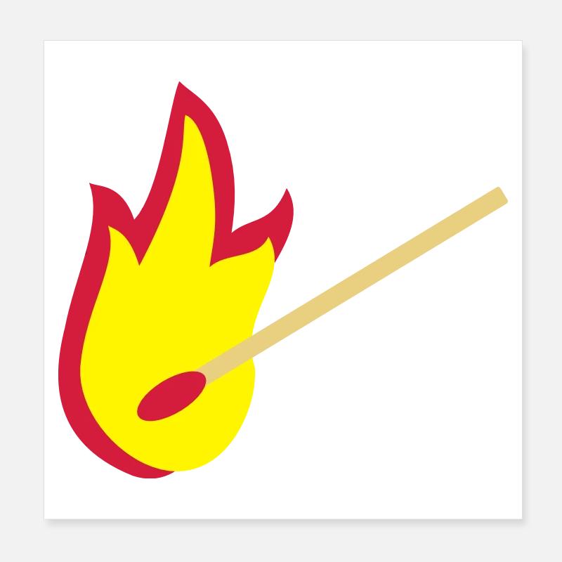 fire Poster 8" x 8" (20x20 cm)