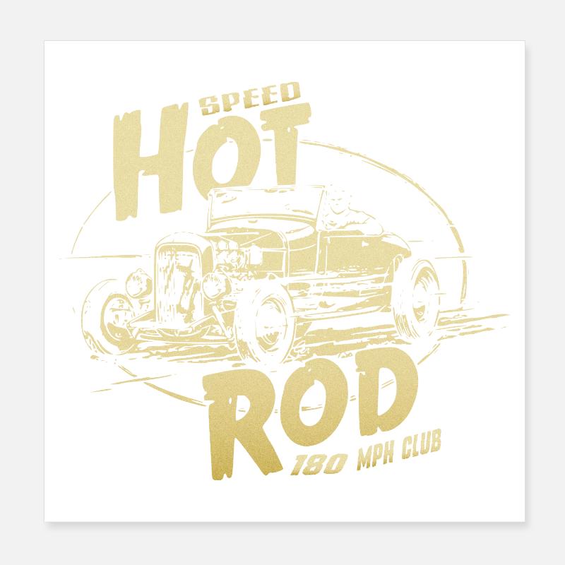 Garage Hot Rod V8 Poster 20 x 20 cm