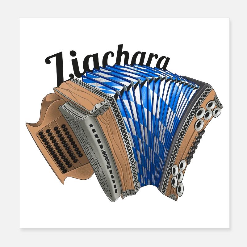 Zichara Bavaria dark | ZiachON! - Poster 8" x 8" (20x20 cm) - white