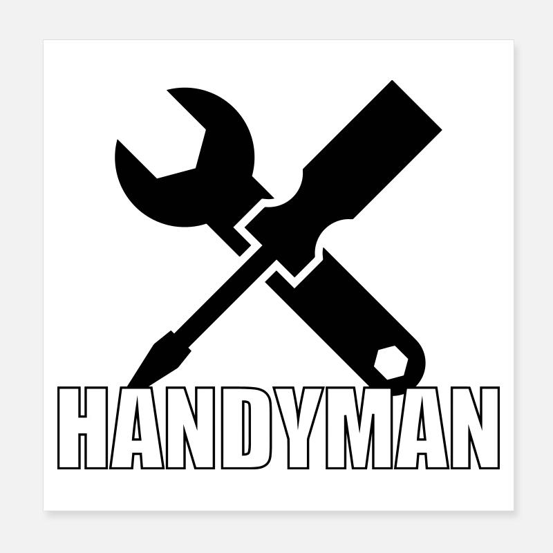 Handwerker 🔨 Poster 20x20 cm