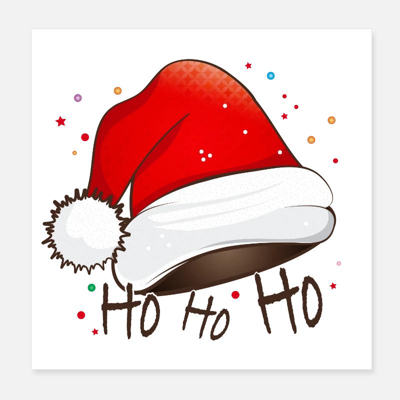 Bonnet de Père Noël pour le Père Noël pour Noël Poster 20 x 20 cm