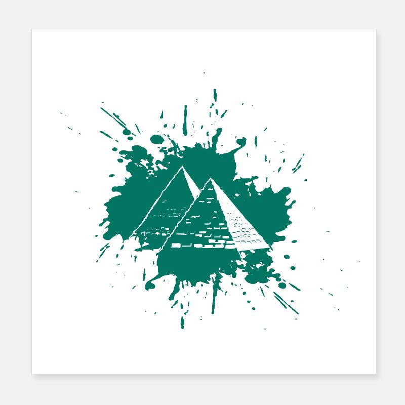 Splash Pyramids Poster 8" x 8" (20x20 cm)